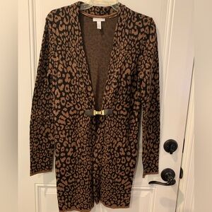 Charter Club Leopard Print Sweater -Sz Large